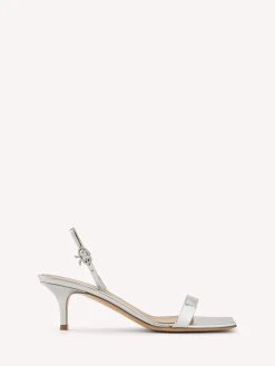 Sandals-Gianvito Rossi RIBBON KITTEN SILVER