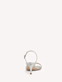 Sandals-Gianvito Rossi RIBBON KITTEN SILVER