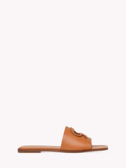 Flats-Gianvito Rossi RIBBON SLIDE BROWN