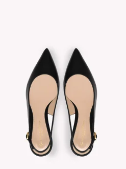 Pumps|Ribbon-Gianvito Rossi RIBBON SLING BLACK LEATHER