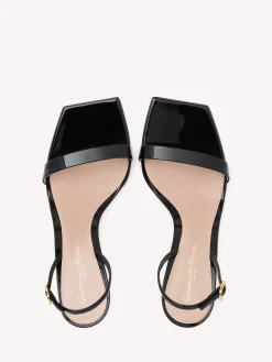 Sandals|Ribbon-Gianvito Rossi RIBBON STILETTO 85 BLACK PATENT