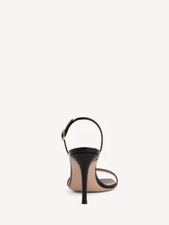 Sandals|Ribbon-Gianvito Rossi RIBBON STILETTO 85 BLACK PATENT