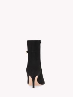 Booties-Gianvito Rossi RIBBON VILLE 70 BLACK SUEDE