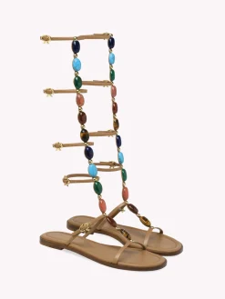 Flats-Gianvito Rossi SHANTI GLADIATOR 05 BROWN