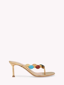 Mules-Gianvito Rossi SHANTI THONG 70 GOLD