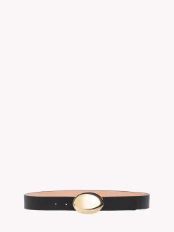 Accessories-Gianvito Rossi SPHERA BELT BLACK LEATHER