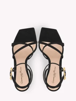 Sandals-Gianvito Rossi WONDER SANDAL BLACK SUEDE